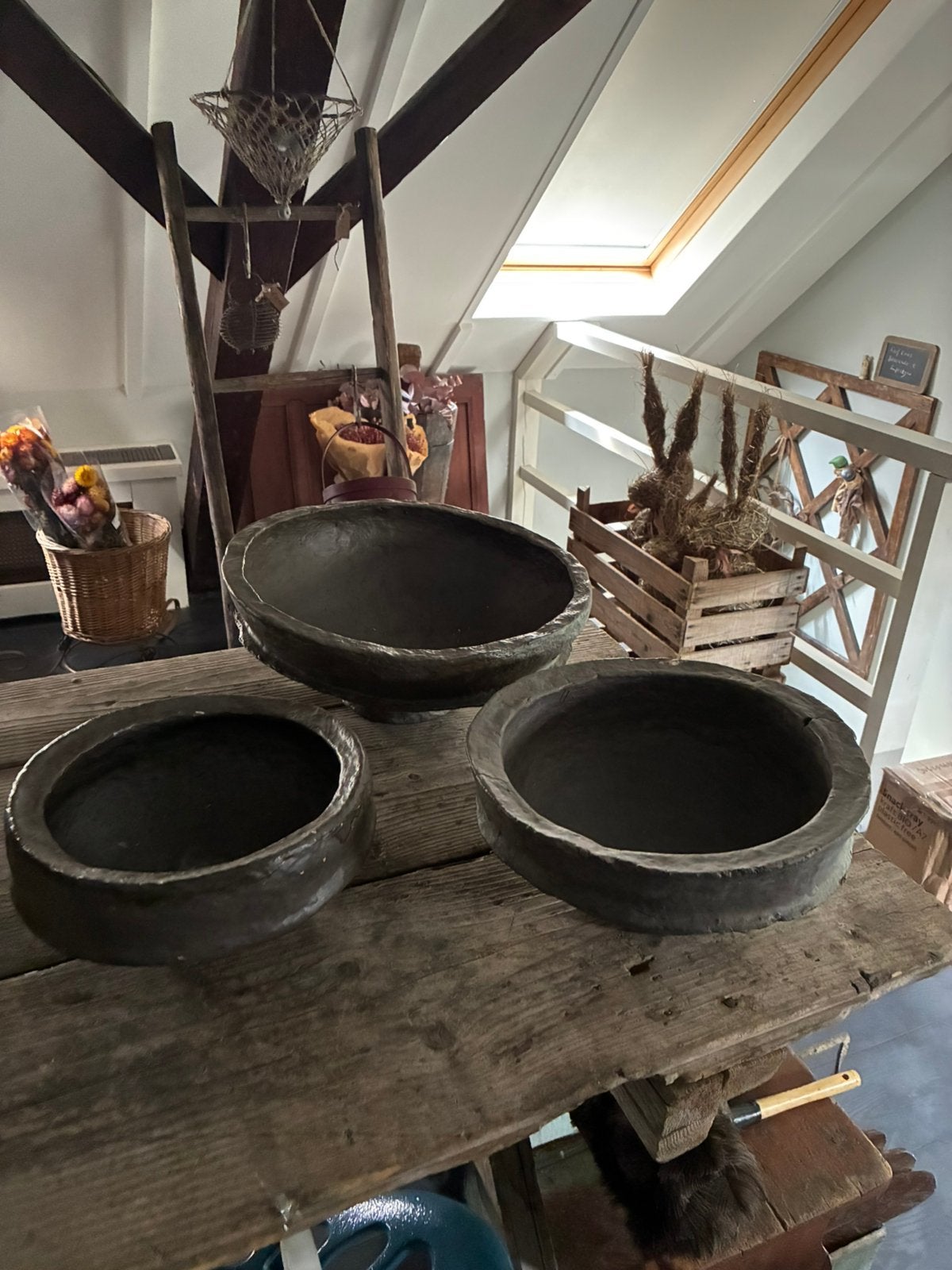 Leuke papier mache schalen, Ophalen of Verzenden, Zo goed als nieuw, Rond, Overige materialen