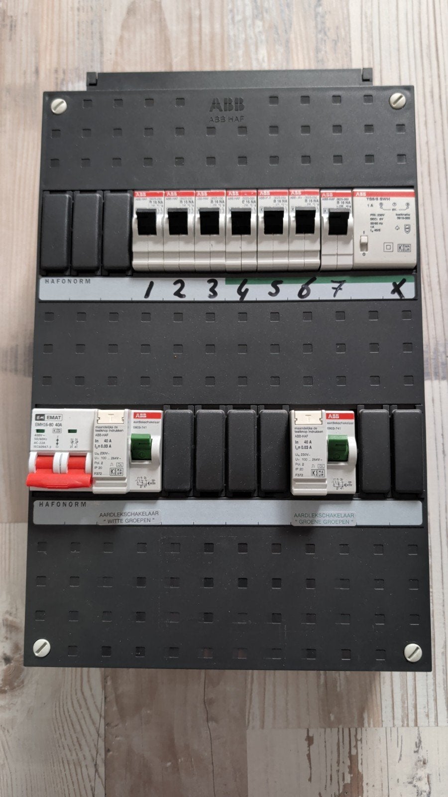 ABB HAF Groepenkast met Aardlekschakelaars, Ophalen, Gebruikt, ABB, Groepenkast