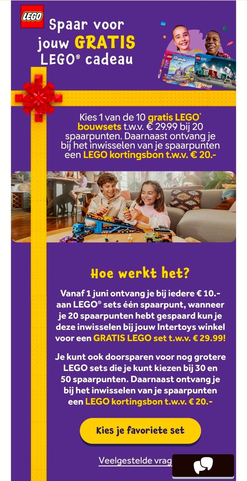 Gezocht: Lego spaarpunten Intertoys, Eén persoon