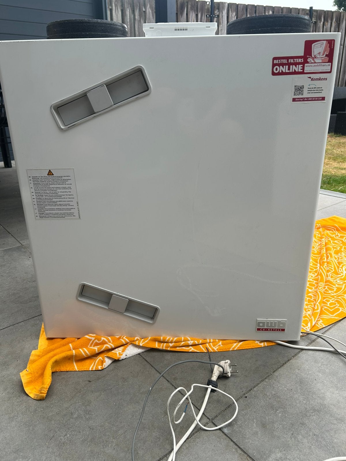 AWB AirMaster HRD 275/3 WTW-/balansventilatie-unit, Ophalen, Gebruikt, Ventilator en Afzuiger