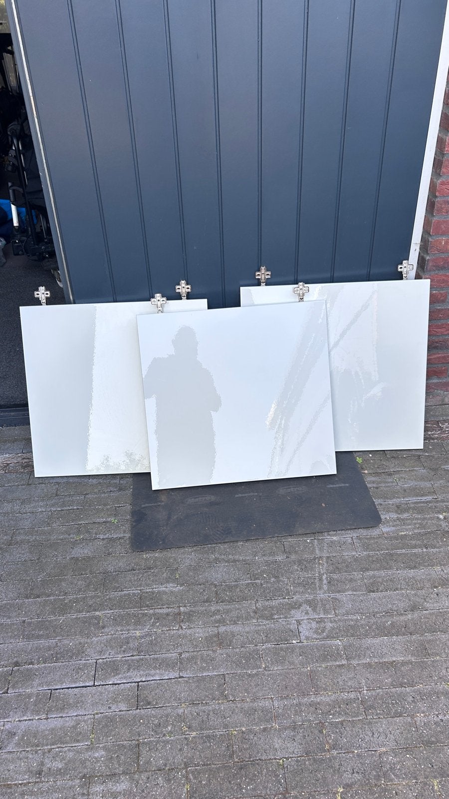 Witte hoogglans deuren voor Besta ikea kast met scharnieren, Ophalen, Gebruikt