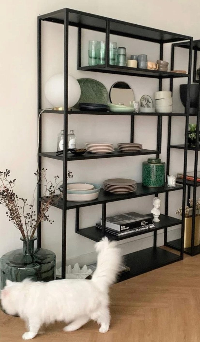 Woood kast Teun XL - Metalen vakkenkast, Huis en Inrichting, Ophalen, Met plank(en), 100 tot 150 cm, Zo goed als nieuw