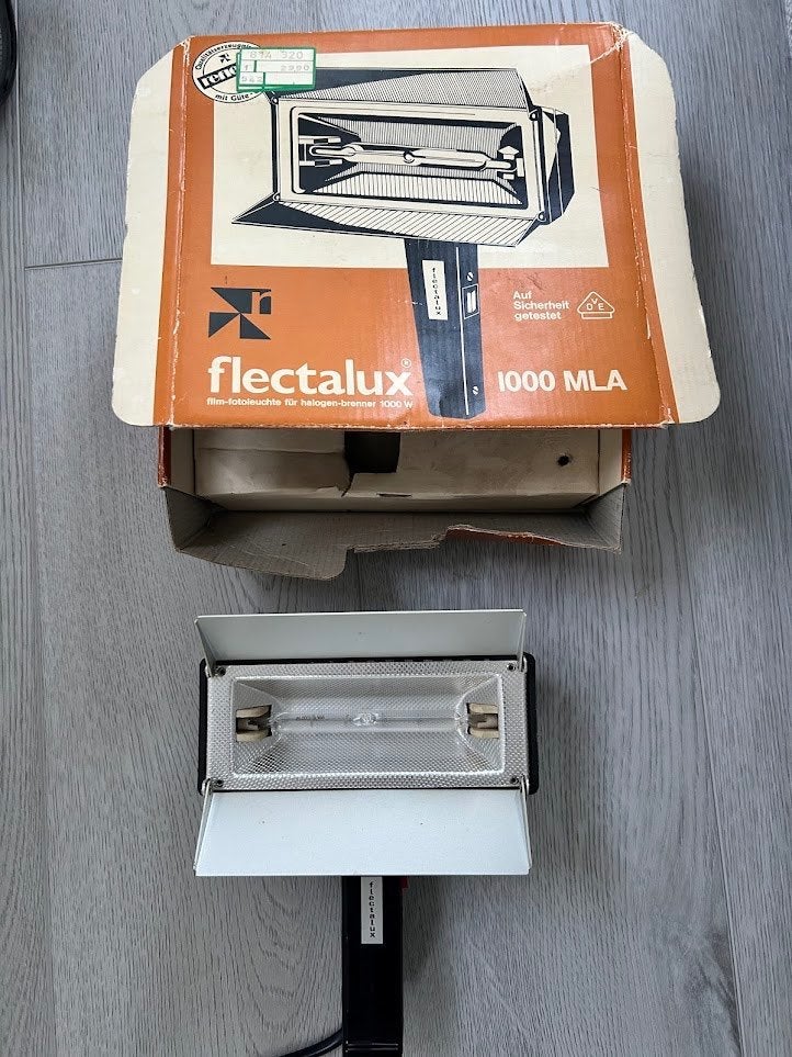 Flectalux 1000 MLA filmlamp - werkend, met doos, Ophalen of Verzenden, Zo goed als nieuw, Studiolamp