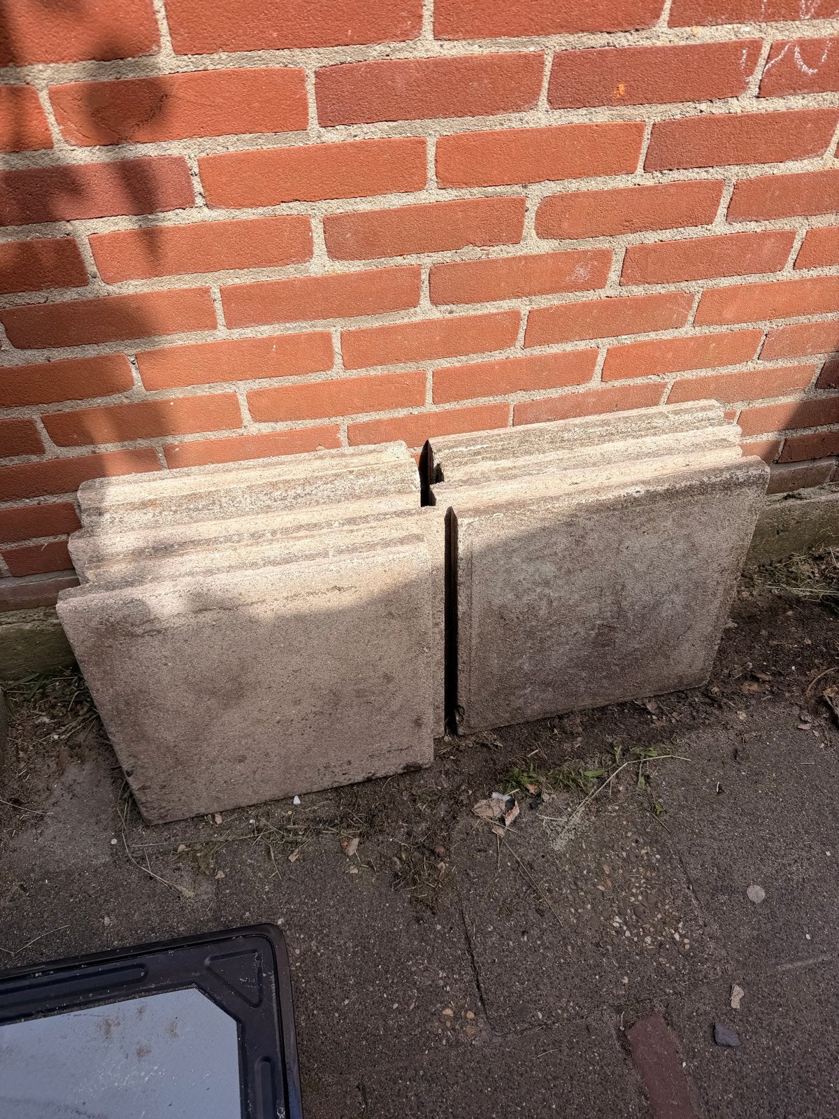 Gratis ophalen: Terrastegels 40x40 grijs/beige, Ophalen, Gebruikt, 10 m² of meer, Beton