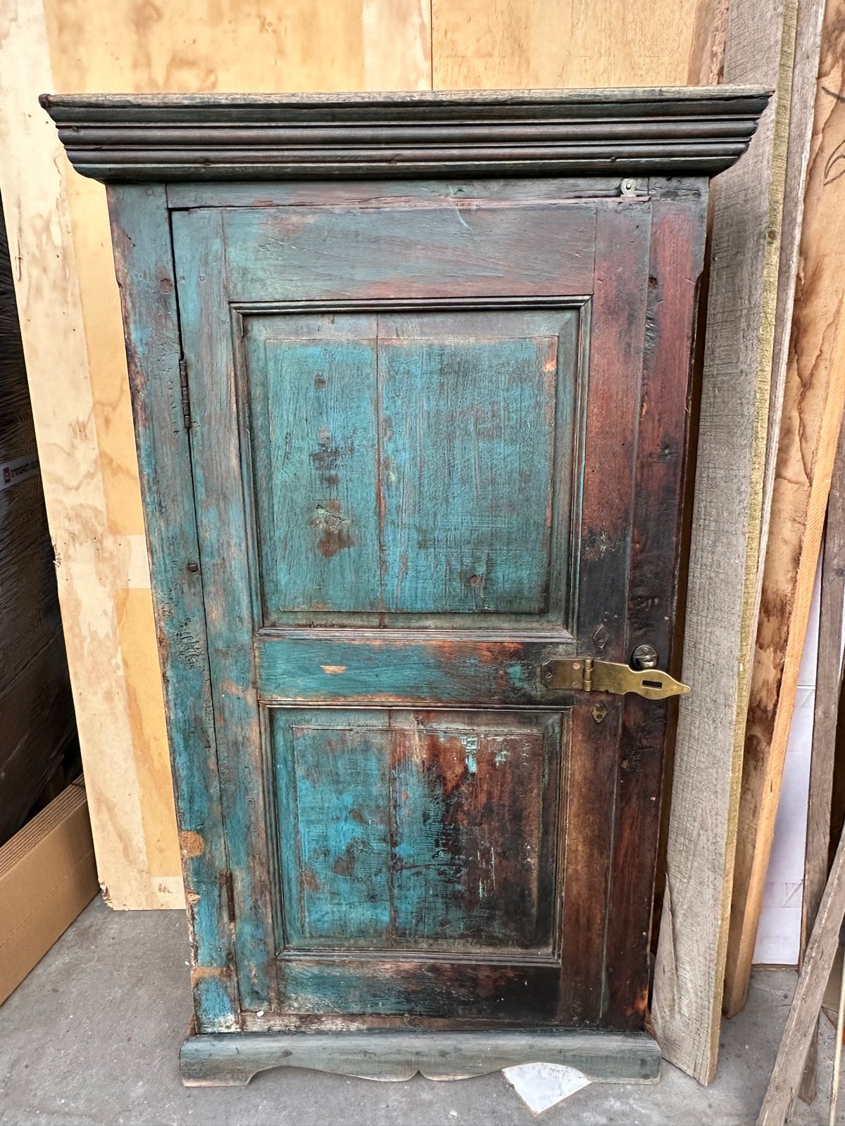 Massief Teakhouten Kast - Indiaas Vintage - 134 cm, Ophalen