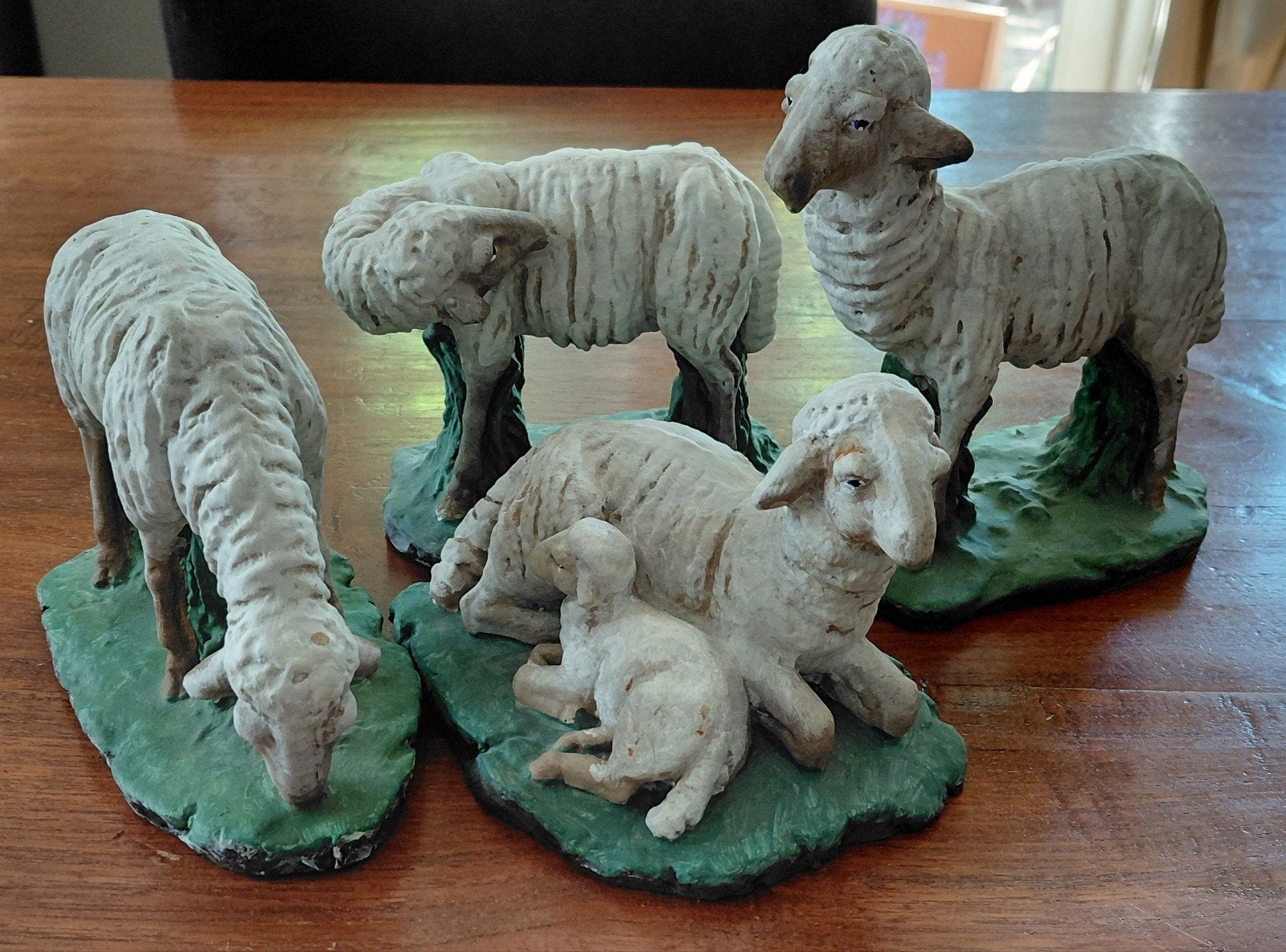 Groep schapen voor kerststal of decoratie, circa 16 cm hoog, Verzamelen, Ophalen