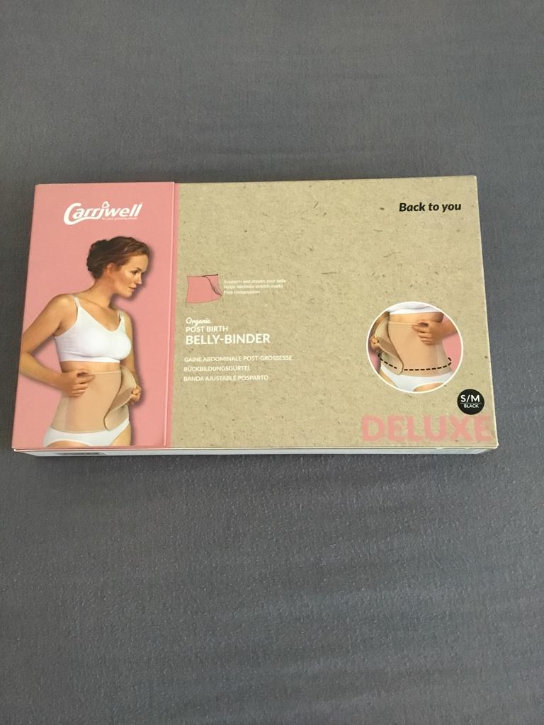 Belly binder corset Carriwell na bevalling - zwart S/M, Zo goed als nieuw, Ophalen, Maat 38/40 (M), Zwart