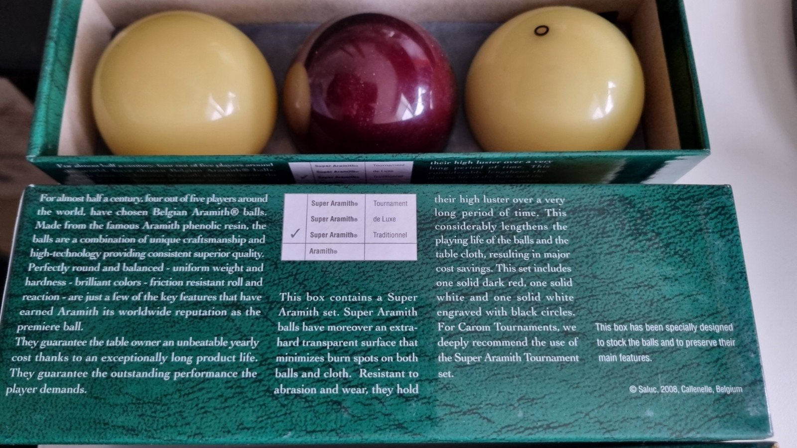 Super Aramith Carom Ballenset - Traditioneel, Ophalen of Verzenden, Gebruikt, Keu of Ballen