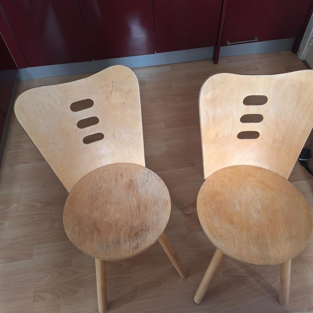 Ikea houten stoelen, Ophalen of Verzenden, Gebruikt, Bruin, Twee