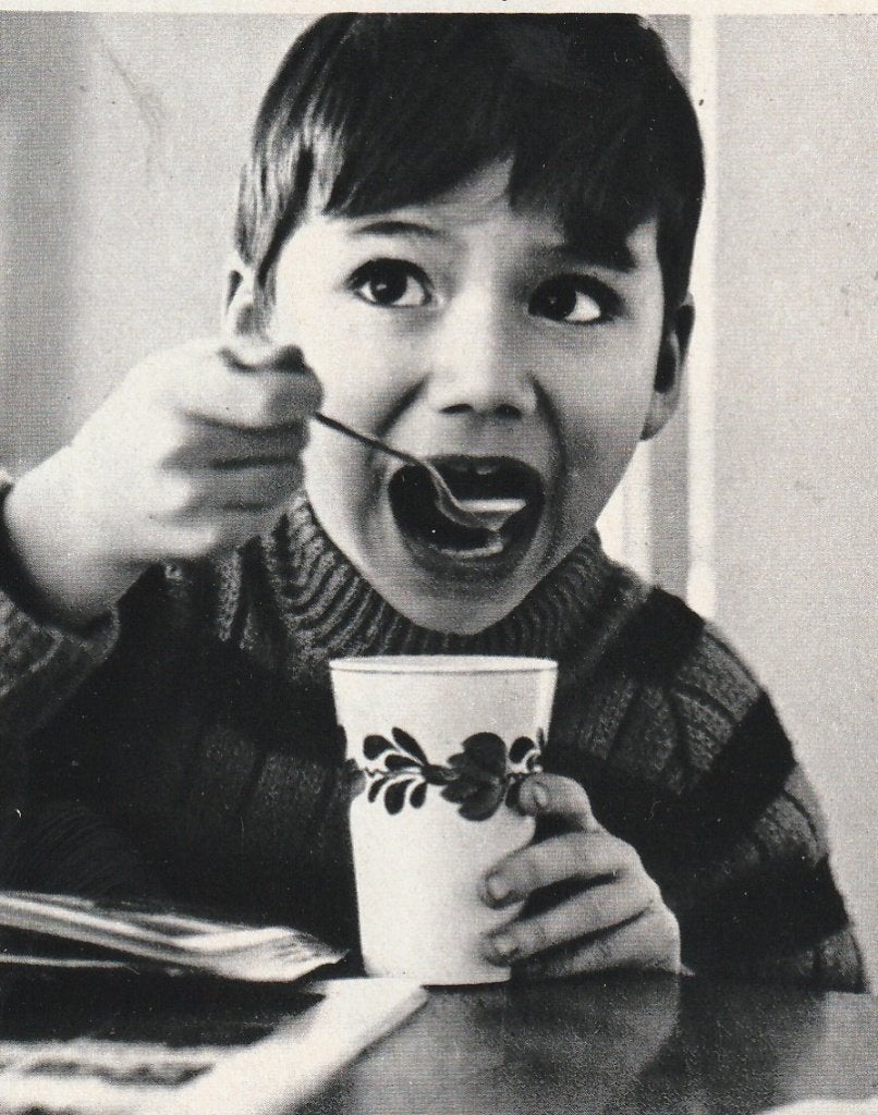 retro reclame 1969 Yoghurt zuivel Boerenbont mok, Verzenden, Overige typen