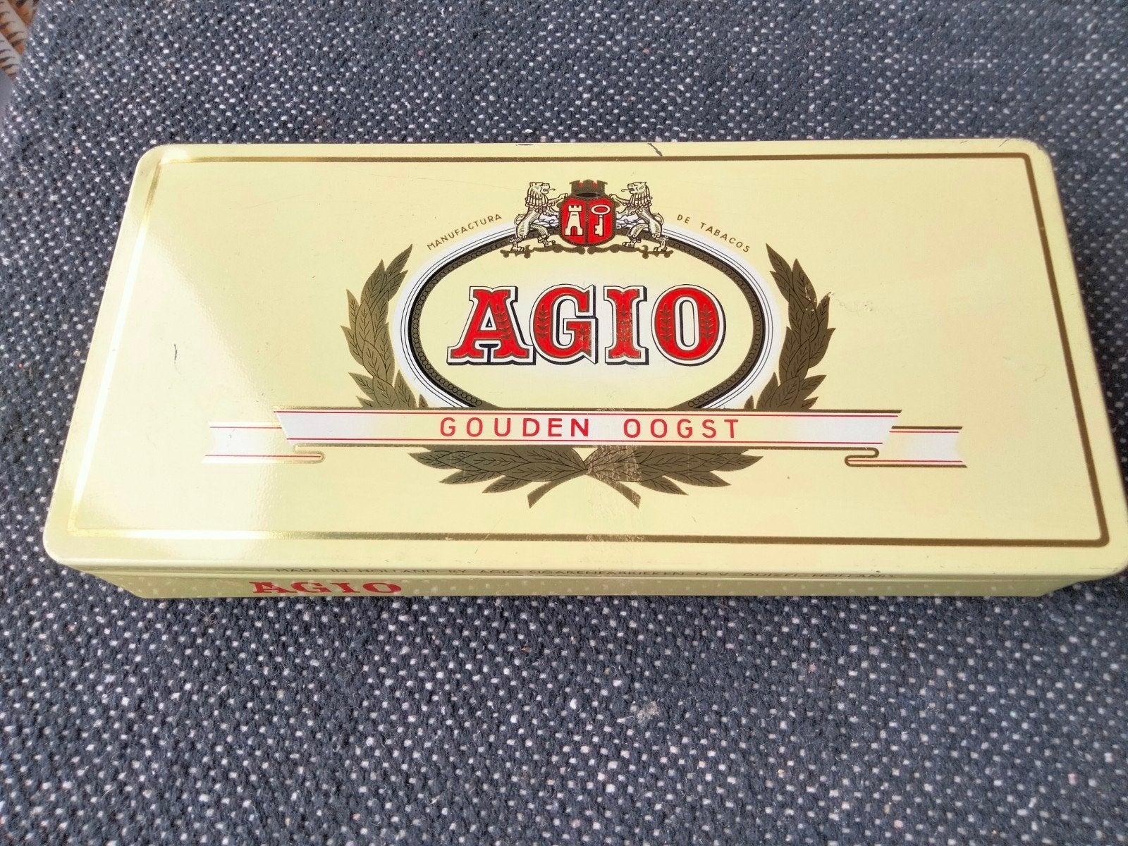 Vintage AGIO Gouden Oogst blik - Decoratief bewaarblik, Verzamelen, Ophalen of Verzenden