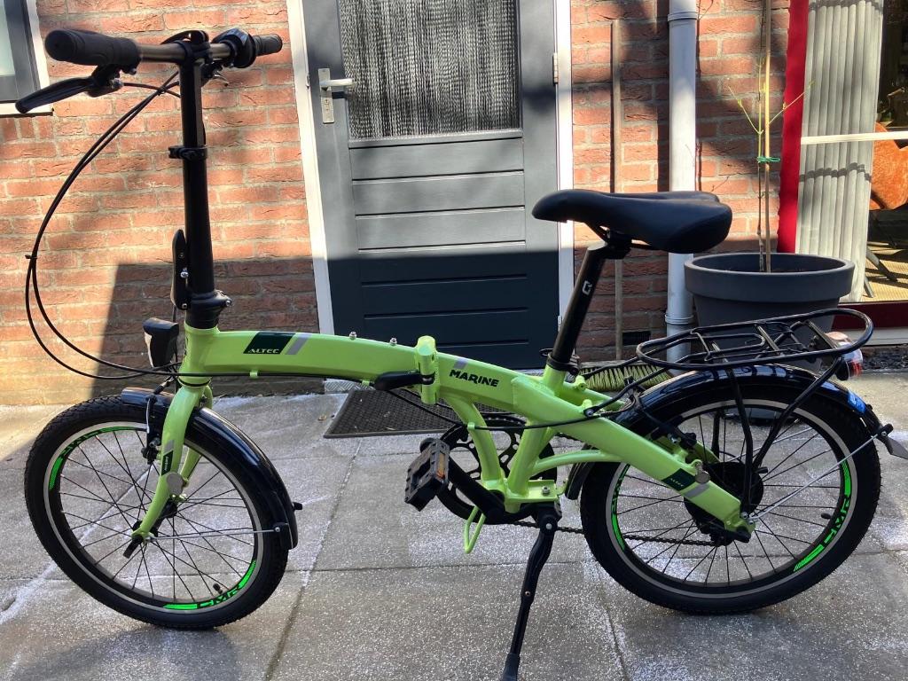 NIEUW || Marine Altec vouwfiets (Gaat weg ivm gezondheid), 20 inch of meer, Velgrem, Versnellingen, Zo goed als nieuw