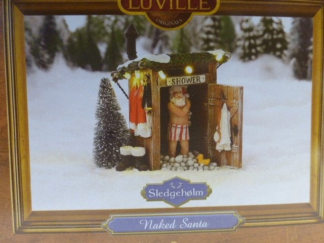 luville Naked Santa kerstdorp poppetje figurine accessoire, Diversen, Kerst, Ophalen of Verzenden, Zo goed als nieuw