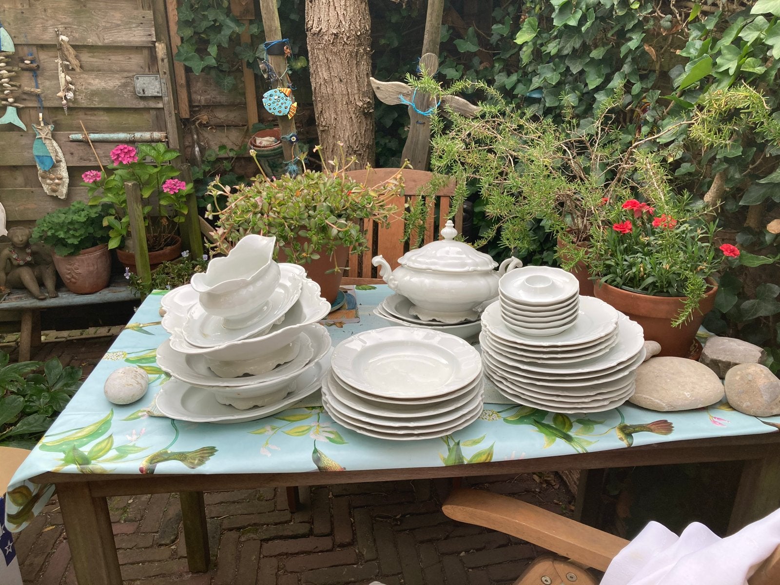 Hutschenreuther Sylvia servies met tafellaken, Ophalen, Overige merken, Klassiek, Zo goed als nieuw