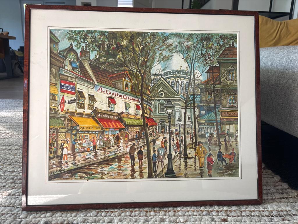 Schilderij Parijs Montmartre Sacré-Cœur, Ophalen