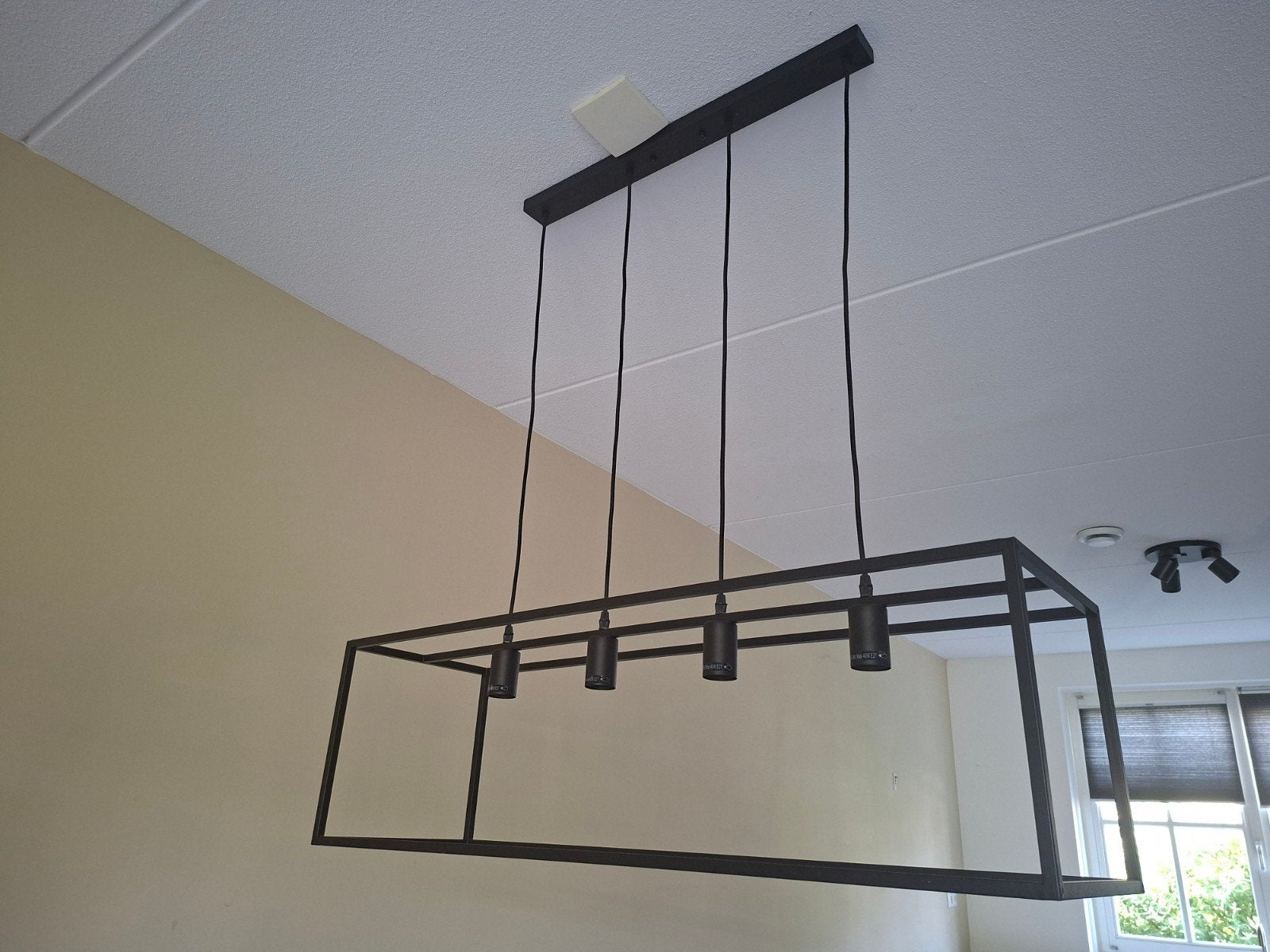 Zwarte Hanglamp - Industrieel Design, Ophalen, Modern, Industrieel, Zo goed als nieuw, Metaal