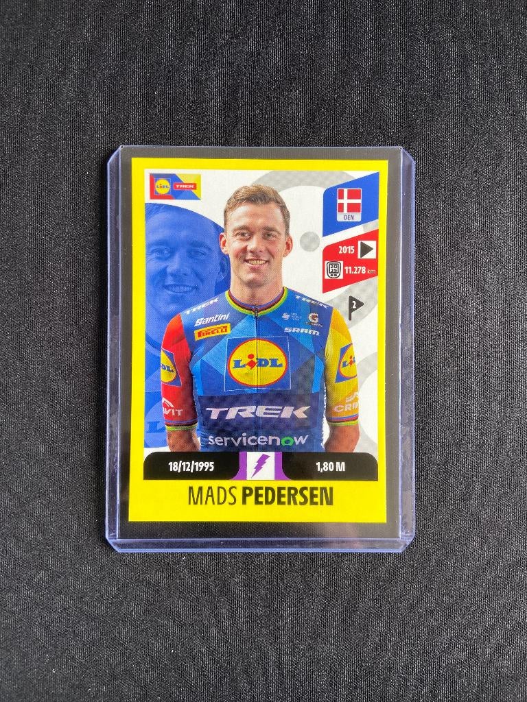 Mads Pedersen Panini Tour de France 2026 Sticker Lidl Trek, Verzenden, Zo goed als nieuw, Overige sporten, Poster, Plaatje of Sticker