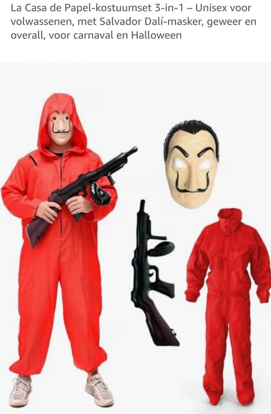 La casa de papel kostuum maat XL, Ophalen of Verzenden, Nieuw