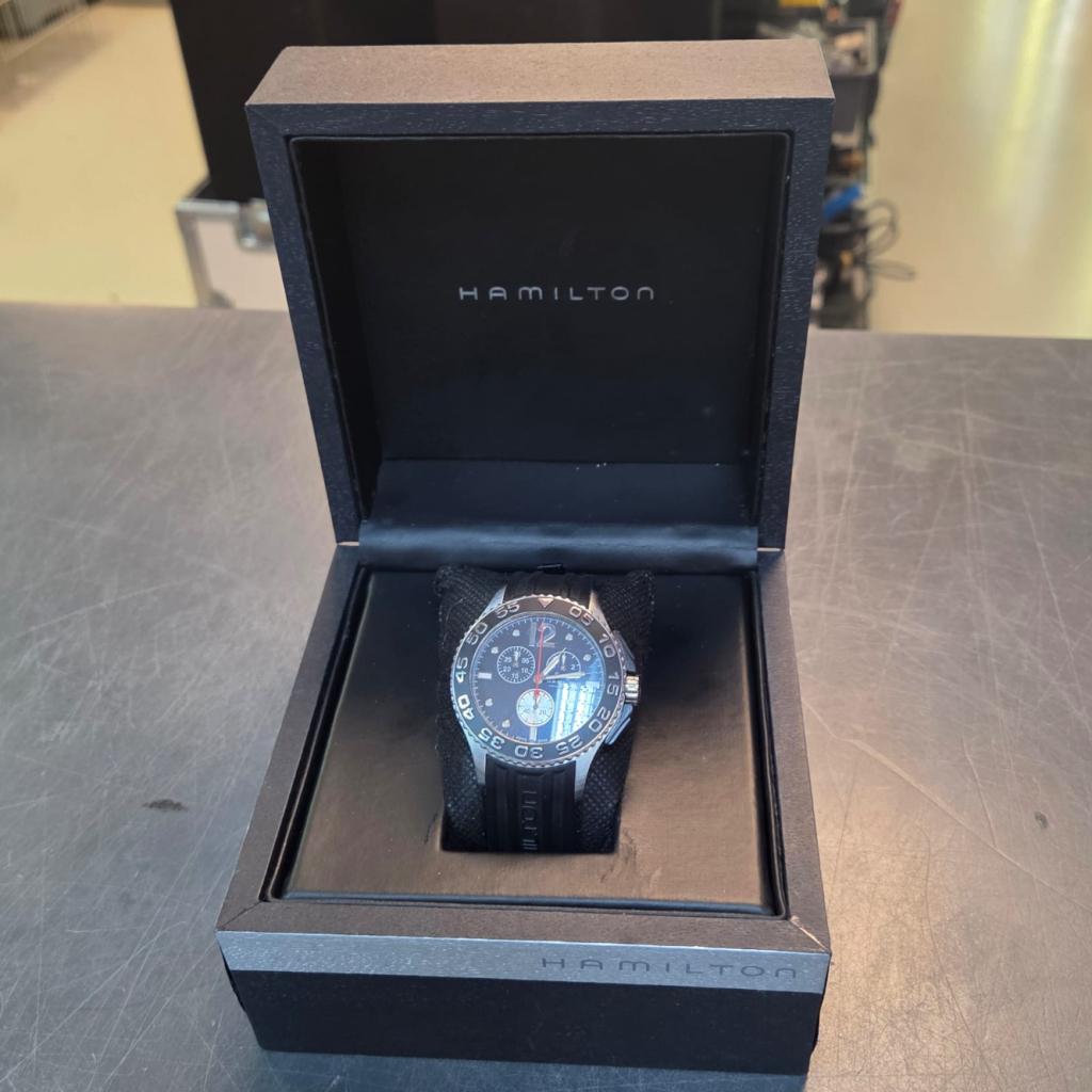 Hamilton - Khaki - H645120 - Men - Zwart - incl. Doosje, Hamilton, Zo goed als nieuw, https://www.hamiltonwatch.com/en-int/contact-us