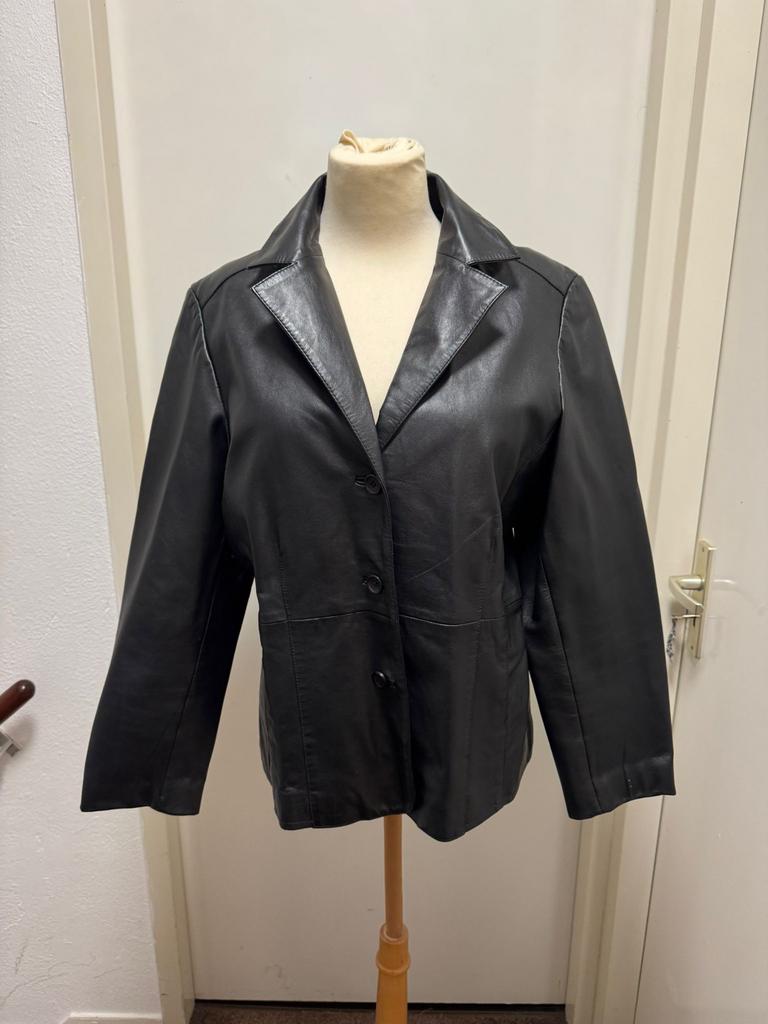 e.m.a.c. Dames leder jack maat 44 voor 50 euro, Ophalen of Verzenden, Zo goed als nieuw, Maat 42/44 (L)