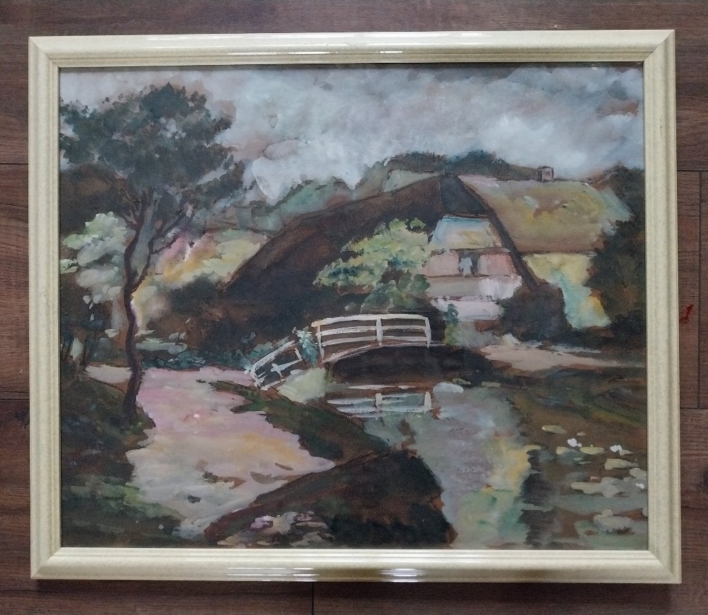 Jacobus Doeser (1884-1970) - Hoeve aan het water - 1920, Antiek en Kunst, Ophalen