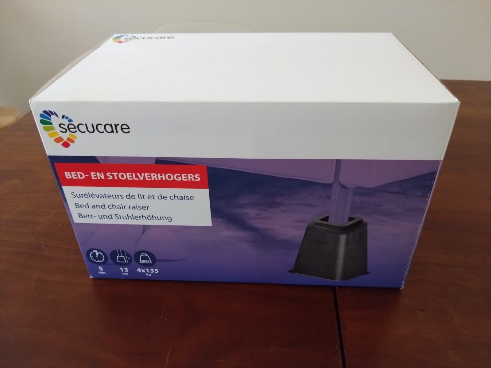 Secucare bedverhogers - zo goed als nieuw, Ophalen, Overige materialen, Zwart, Tweepersoons