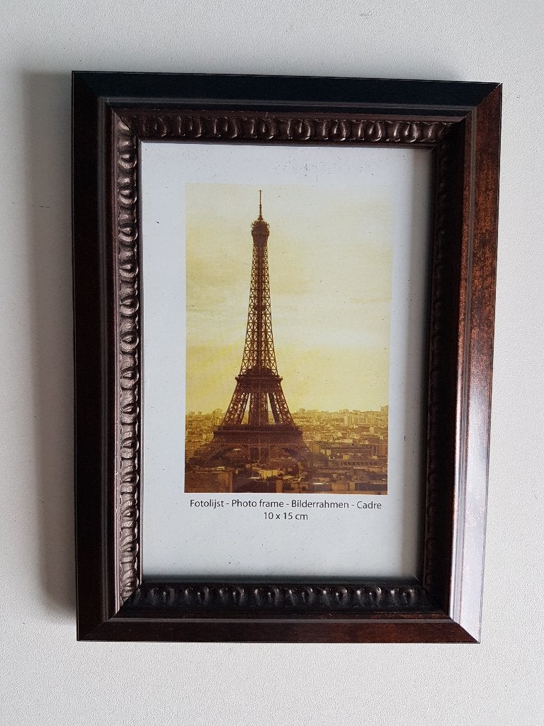 fotolijstje, ca. 14,5 x 19,5 cm., foto 10 x 15 cm., zgan, Ophalen of Verzenden, Zo goed als nieuw