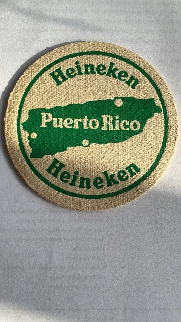 Bierviltje Heineken Puerto Rico, Verzenden, Zo goed als nieuw, Viltje(s), Heineken