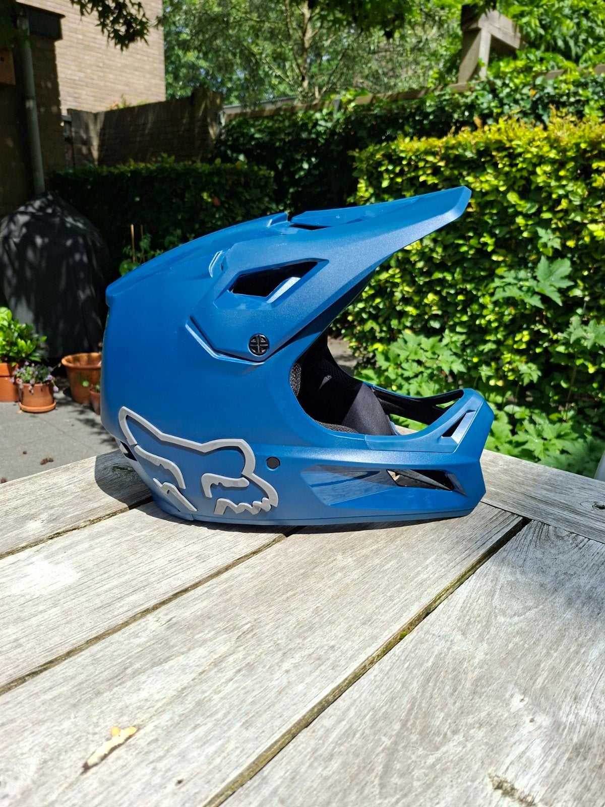 Fox Rampage Fullface Helm - Blauw (Maat XL), Ophalen of Verzenden, Zo goed als nieuw, Fox, XL