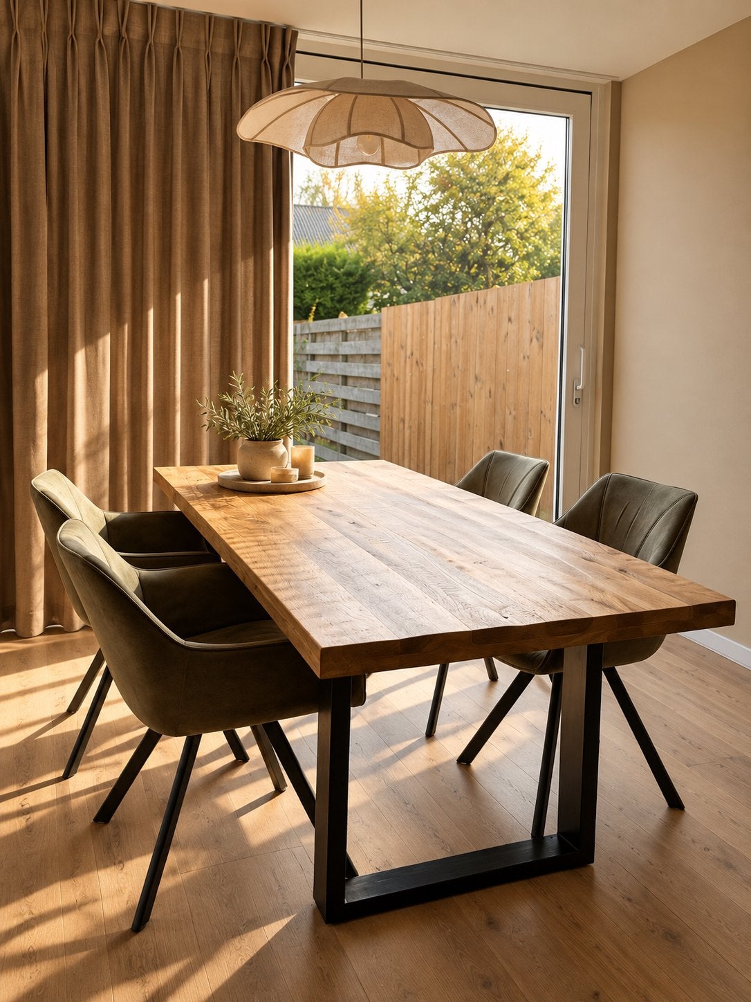 Eettafel Mangohout 180 cm - 4 tot 6 pers - Evt. met stoelen, Ophalen, 100 tot 150 cm, Zo goed als nieuw, Vijf personen of meer