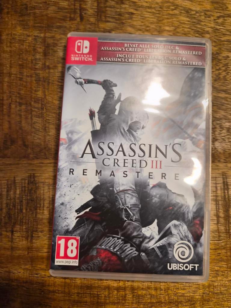 Assassin's Creed III Remastered - Nintendo Switch, Spelcomputers en Games, Games | Nintendo Switch, Zo goed als nieuw, Avontuur en Actie