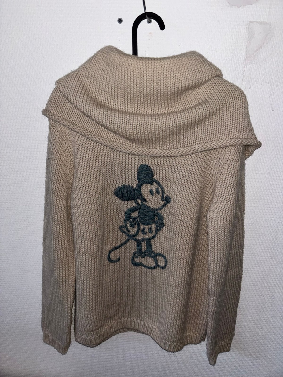 Donaldson Vintage Mickey Mouse trui - Maat L  alpaca mix, Ophalen of Verzenden, Zo goed als nieuw, Maat 42/44 (L), Beige