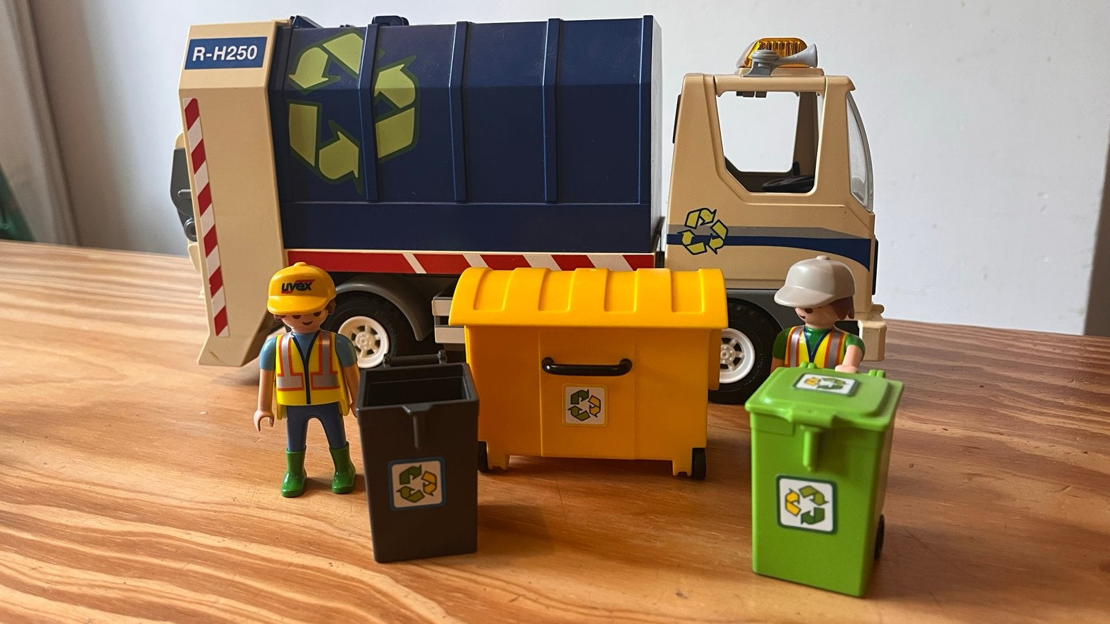 Playmobil Vuilniswagen 4129 met bemanning en containers, Gebruikt, Complete set, Voertuig, Ophalen of Verzenden