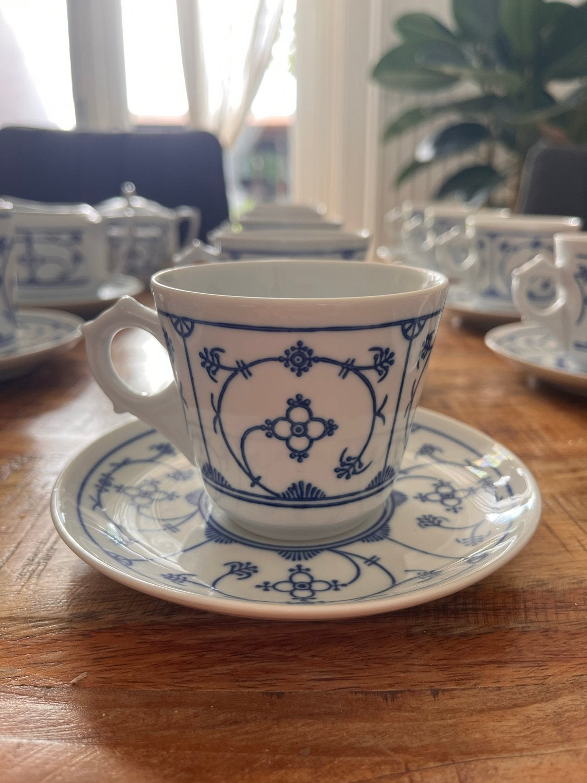 Jäger Eisenberg Original Blau Saks Koffieservies, Huis en Inrichting, Keuken | Servies, Ophalen of Verzenden, Zo goed als nieuw