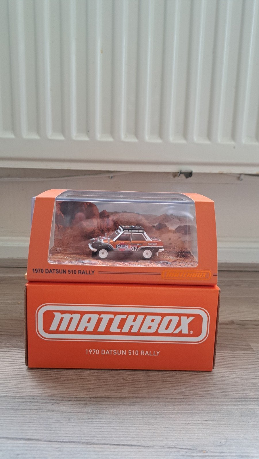 matchbox 1970 datsun 510 rally, Ophalen of Verzenden, Nieuw, Auto