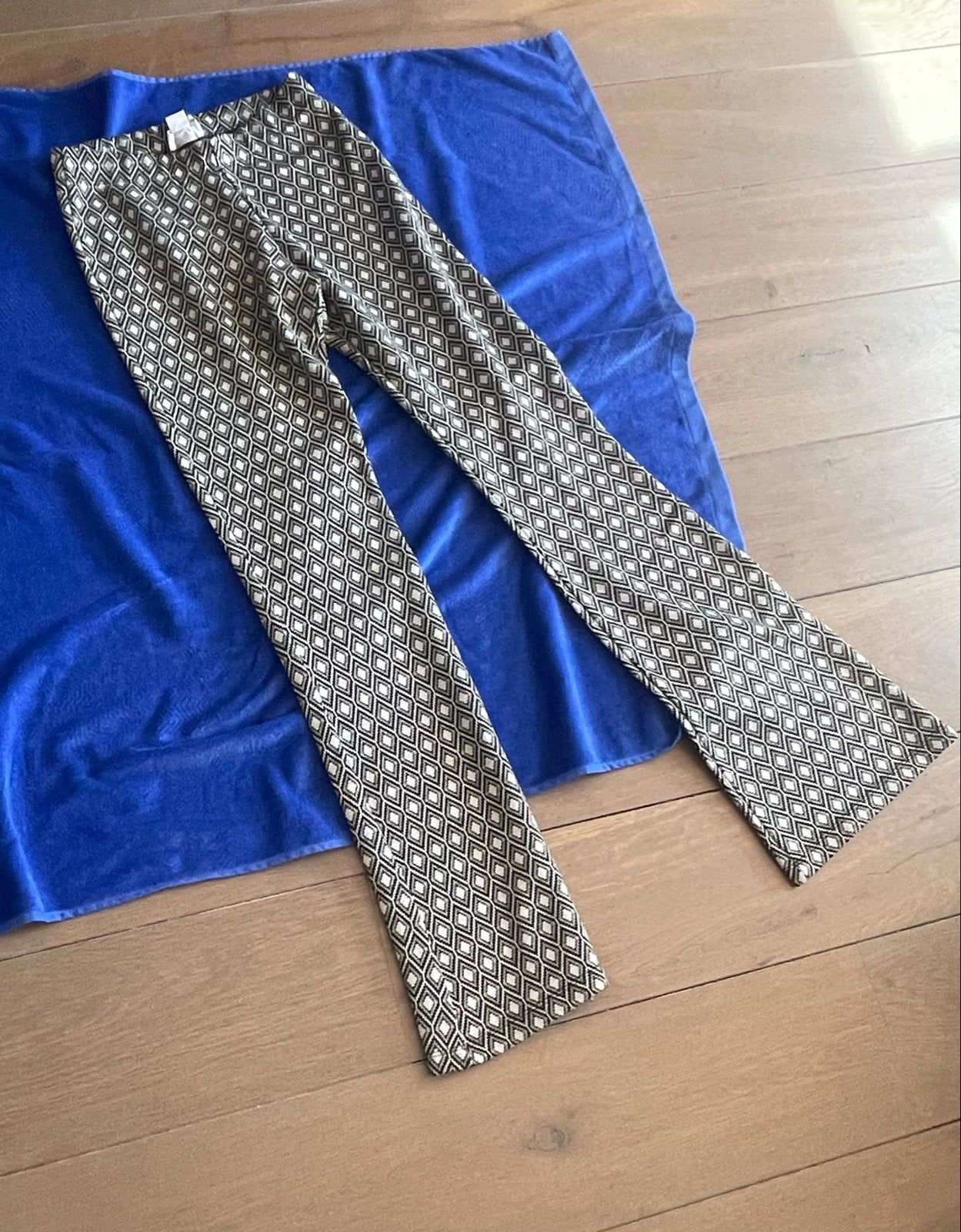 Cotton Club flared broek met ruitpatroon, Kleding | Dames, Maat 38/40 (M), Meerkleurig, Ophalen of Verzenden, Lang