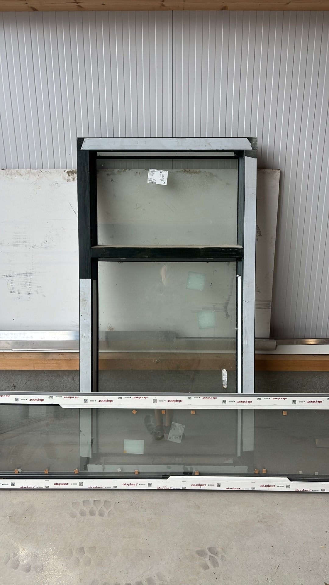 Kunststof kozijn 93 br 178 hoog triple glas, Kunststof, Raamkozijn, Ophalen of Verzenden, Zo goed als nieuw