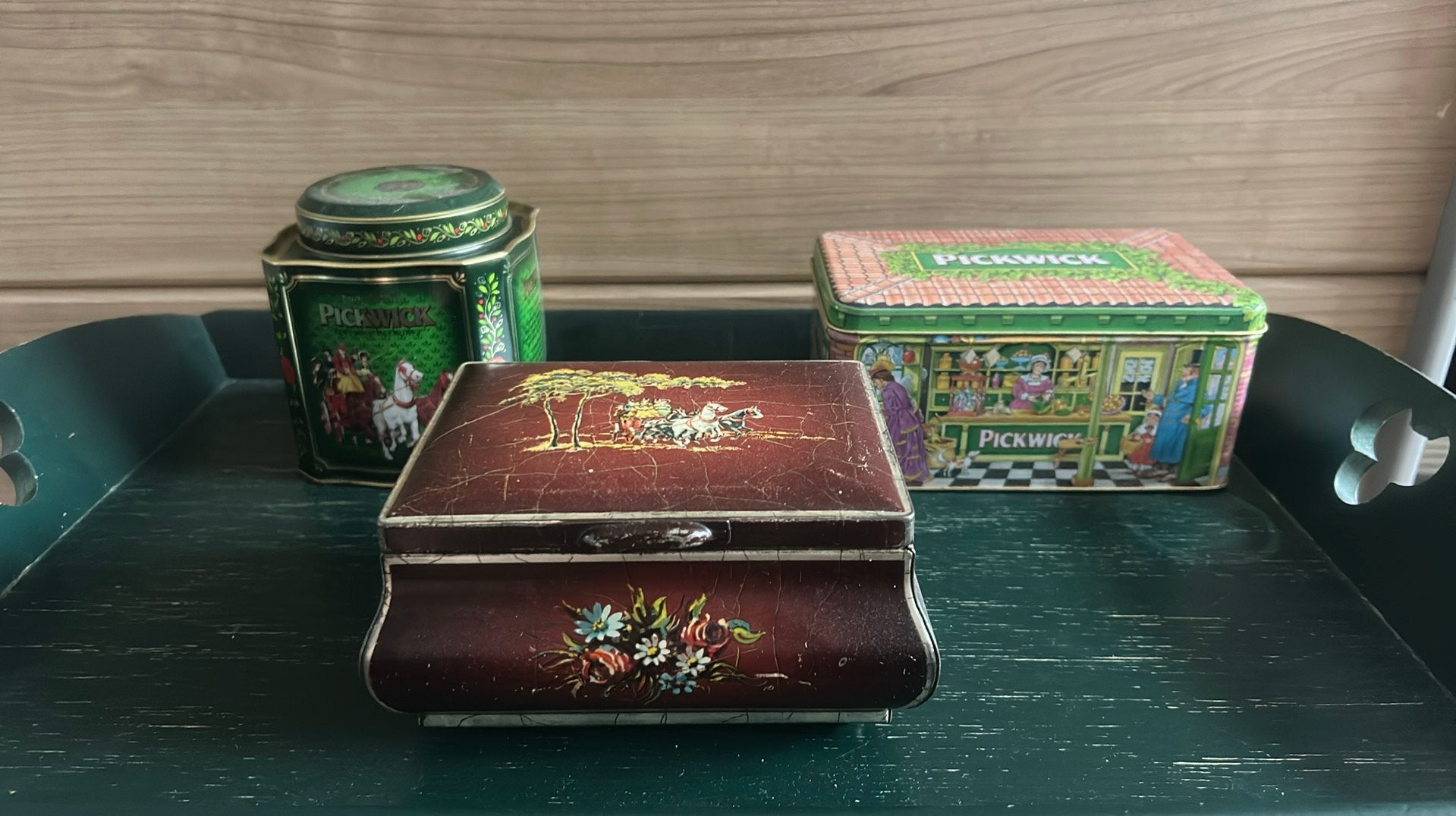 3 vintage PickWick/Douwe Egberts blikken per stuk vanaf:, Ophalen of Verzenden, Zo goed als nieuw, Overige, Douwe Egberts