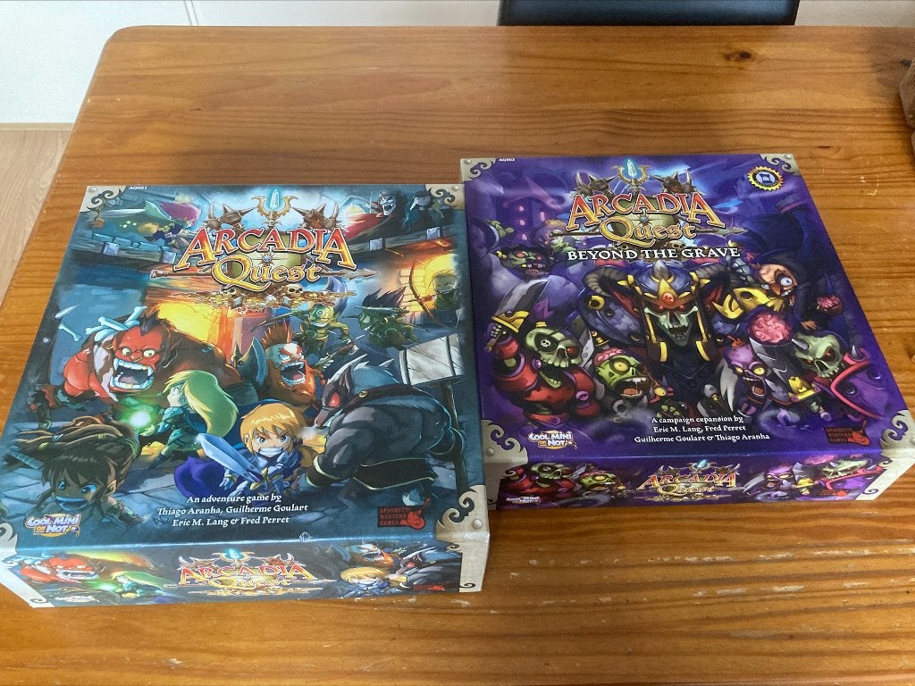 Arcadia quest + Beyond the grave uitbreiding. bordspel, Hobby en Vrije tijd, Gezelschapsspellen | Bordspellen, Een of twee spelers