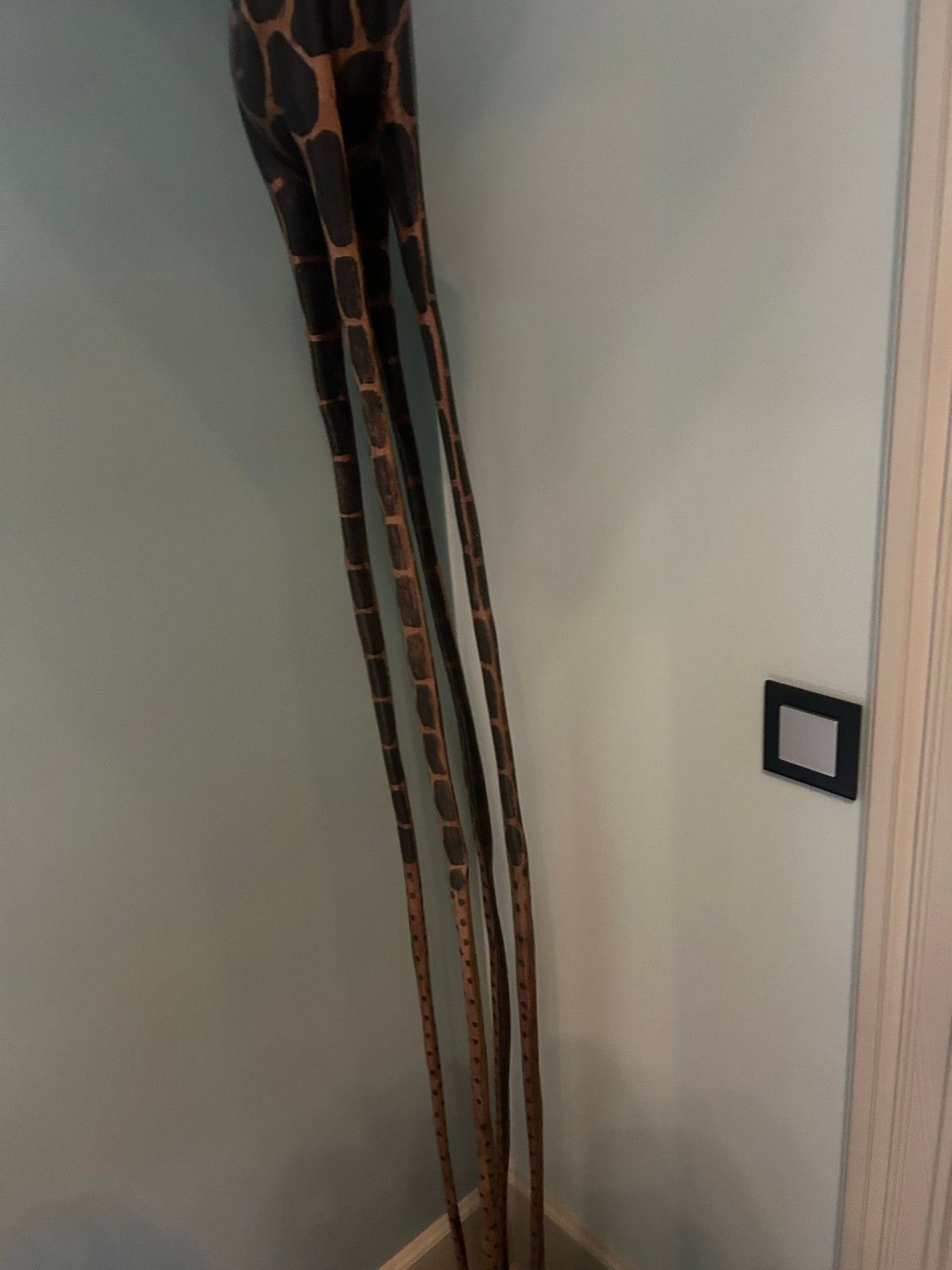 Grote houten giraffe decoratiebeeld, Ophalen, Hout, Gebruikt, Oosters