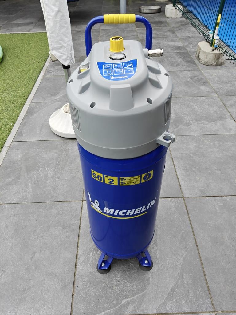 Michelin 50L Compressor - Zo goed als nieuw, olieloos, Doe-het-zelf en Verbouw, Compressors, 10 bar of meer, Ophalen of Verzenden