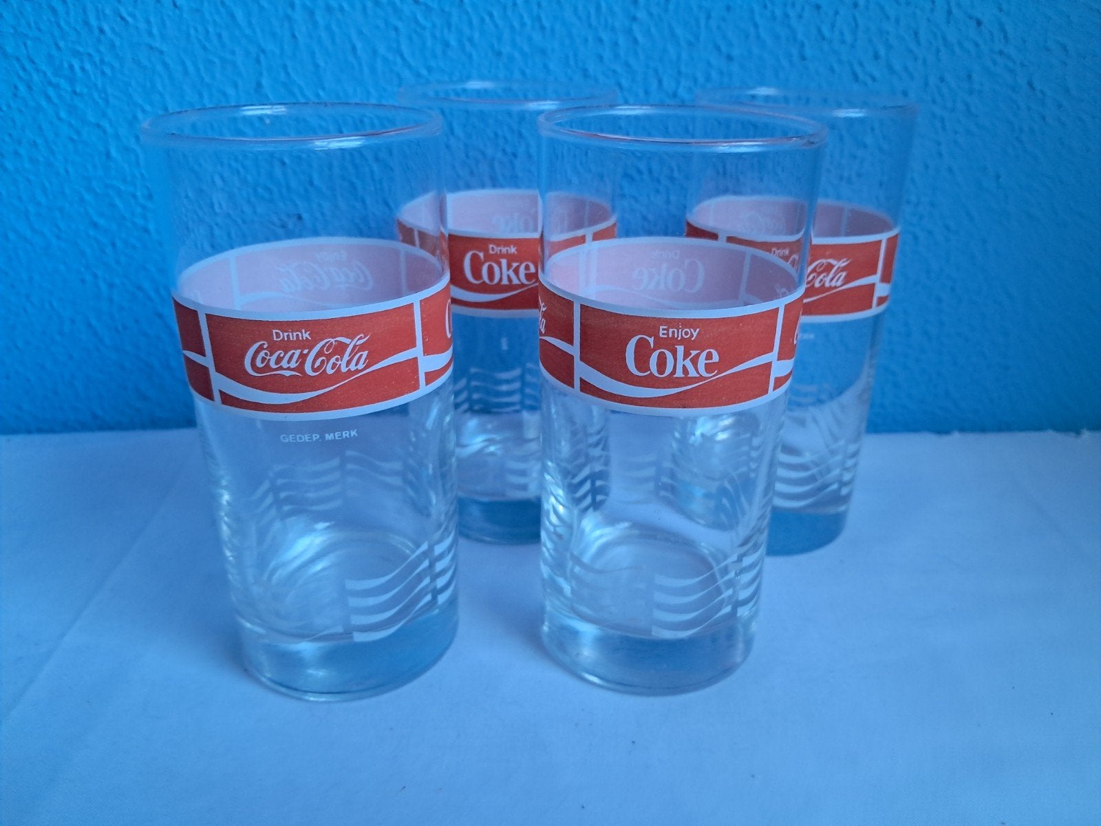 Vintage Coca-Cola longdrinkglazen., Ophalen of Verzenden, Zo goed als nieuw, Frisdrankglas