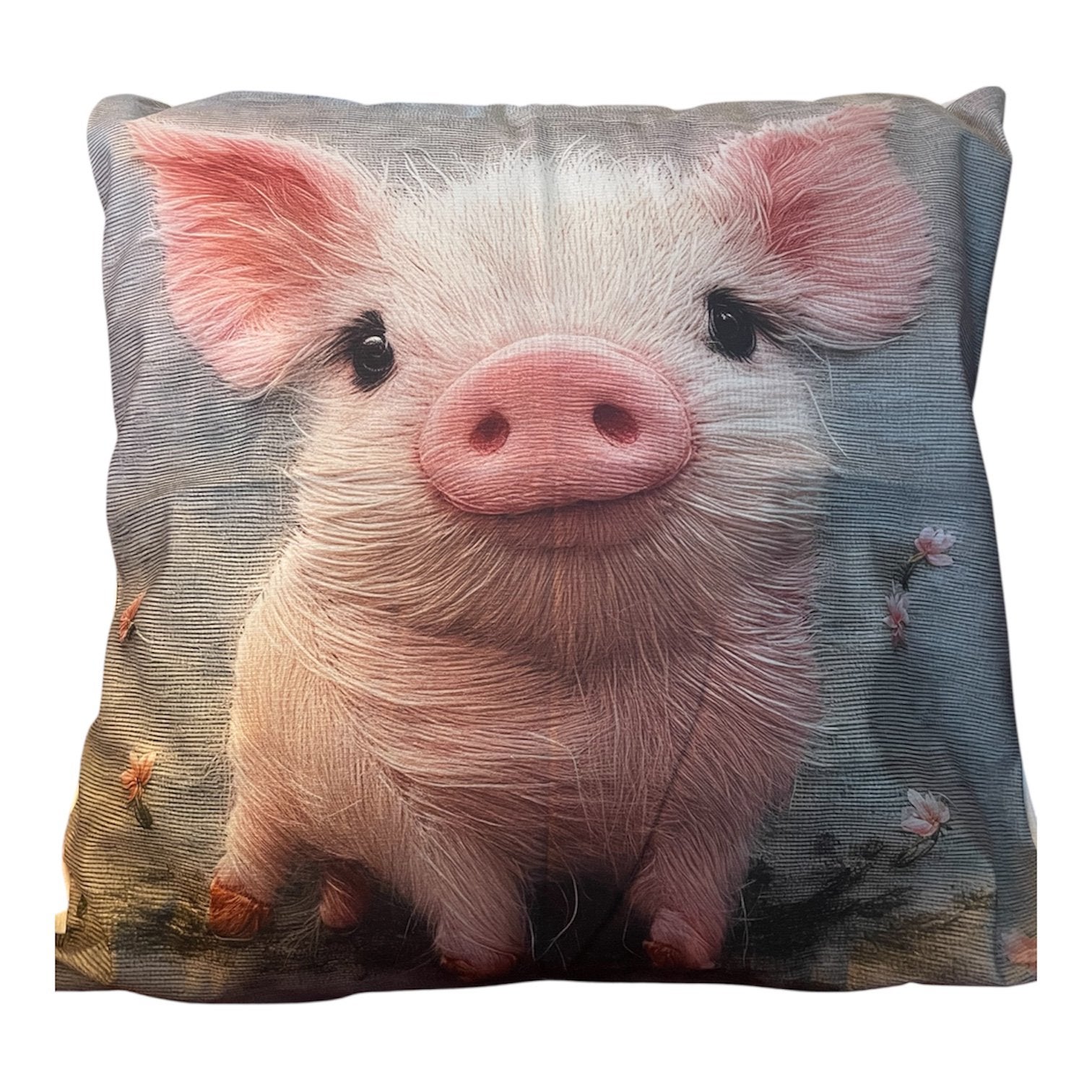 ** NIEUW ** superleuk kussenhoesje met biggetje, Ophalen of Verzenden, Nieuw, Vierkant