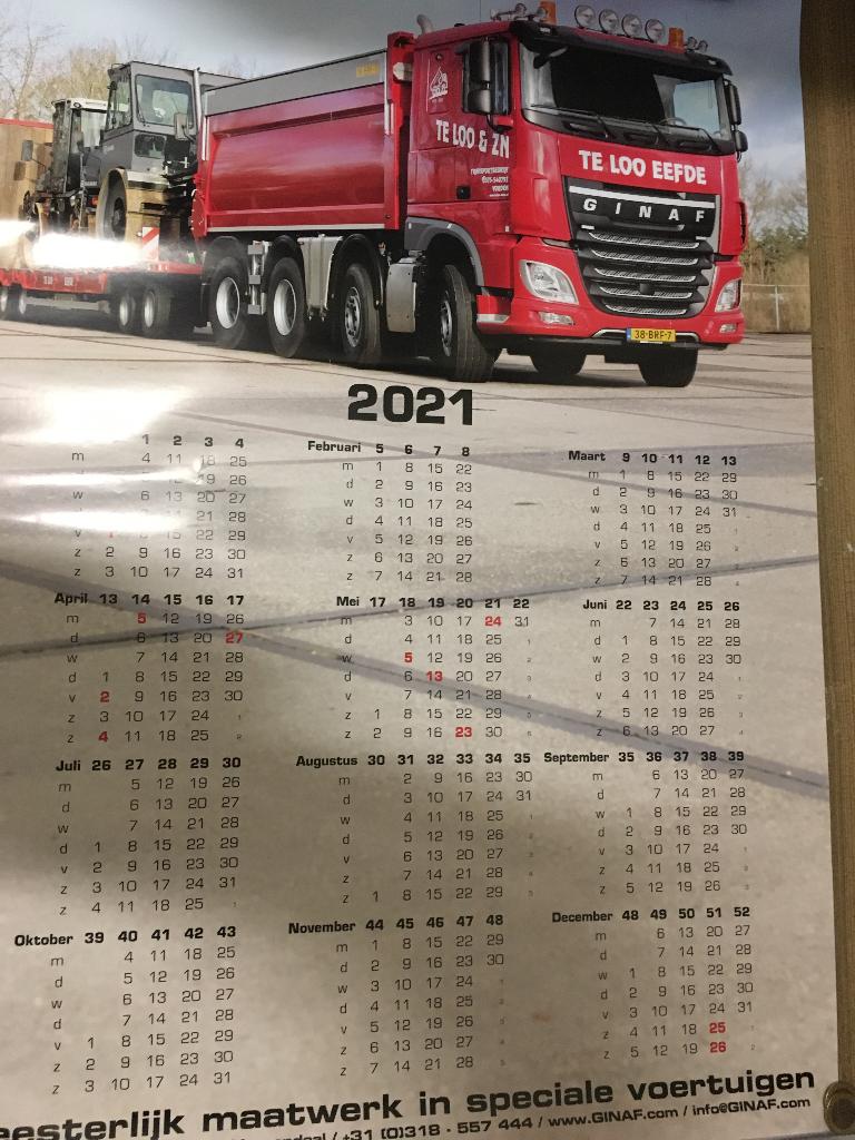 3x GINAF posters: World Wide Power + kalenders 2021 + 2022, Ophalen of Verzenden, Zo goed als nieuw, Auto's