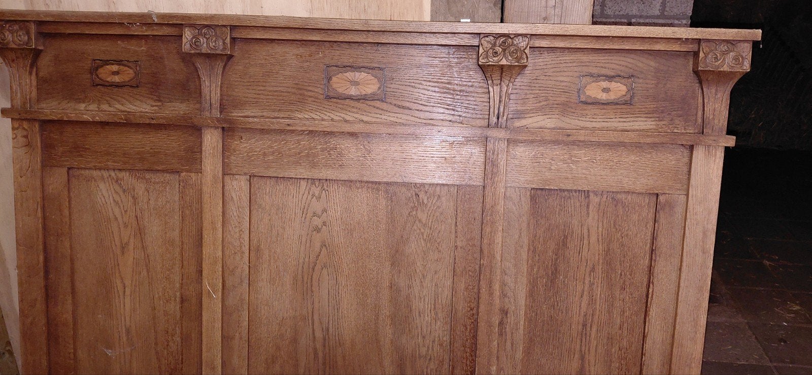 retro antiek houten bed met originele bevestigingen, Ophalen