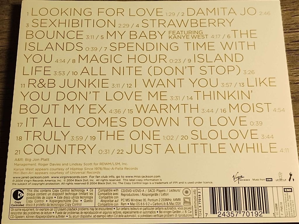 Janet Jackson ‎– Damita Jo, Ophalen of Verzenden, Zo goed als nieuw, Pop