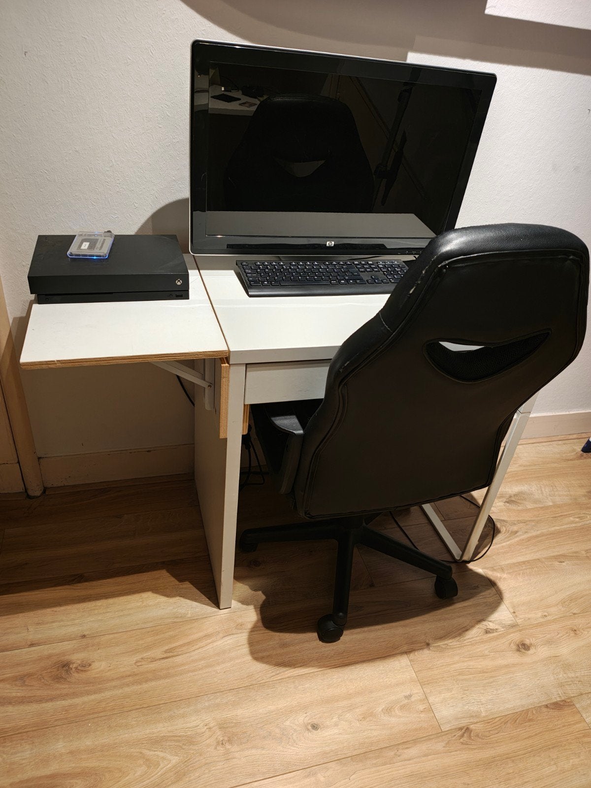 Tafel Ikea met extra uitklapbaar tafeltje / of complete set!, Computers en Software, Laptoptafels, Ophalen, Gebruikt