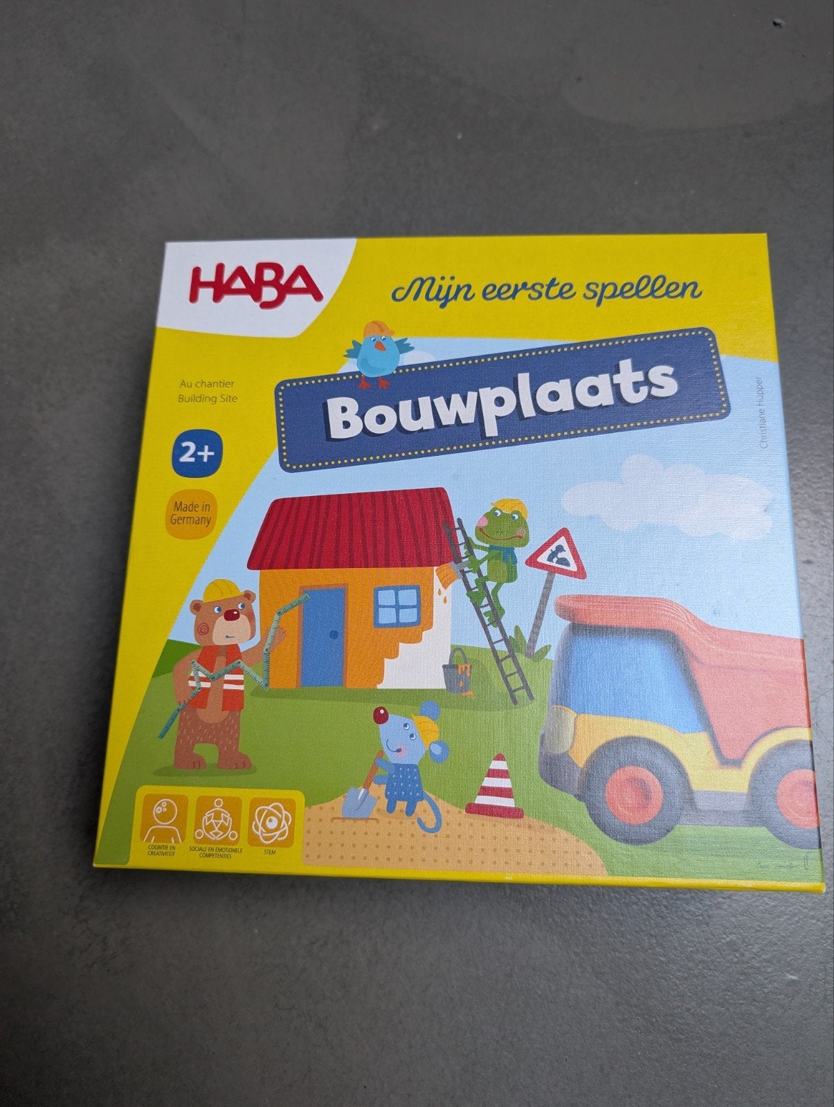 Haba Mijn eerste bouwplaats spelletje, Ophalen of Verzenden, Zo goed als nieuw, Overige typen