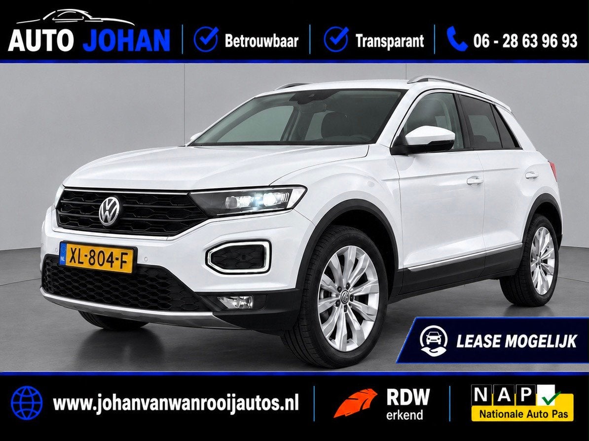 Volkswagen T-Roc 1.5 TSI Sport/Navi/camera/automaat, Auto's, Stof, 4 cilinders, 150 pk, Wit