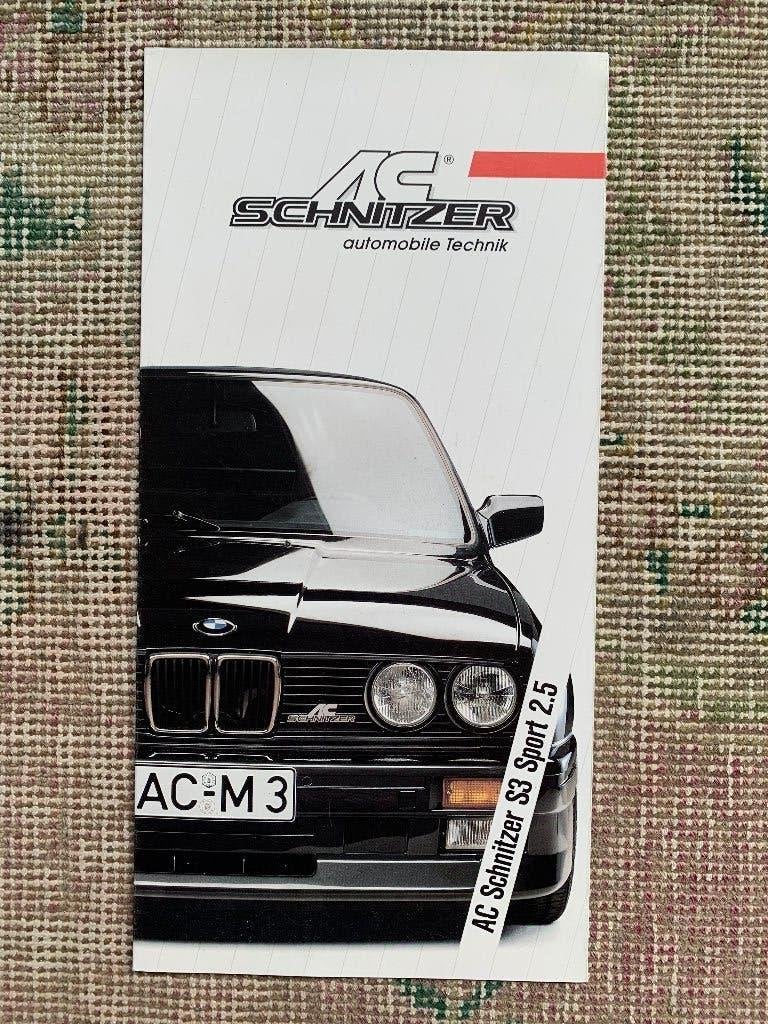 Zeldzame brochure AC Schnitzer BMW S3 Sport 2.5 E30 1989, Nieuw, Ophalen of Verzenden, BMW, AC Schnitzer